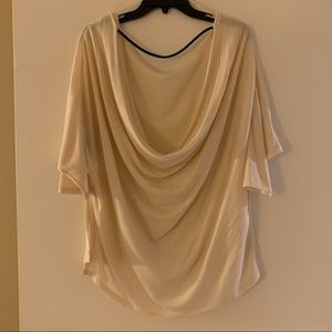 Cream cowl back top